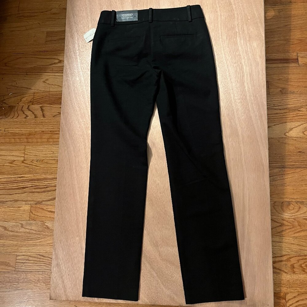 Ann Taylor Modern Straight Leg Pants Black Size 0 NWT Tailored Office - Picture 13 of 14